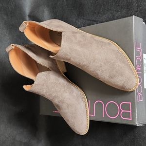 Taupe short bootie shoe by Corky's